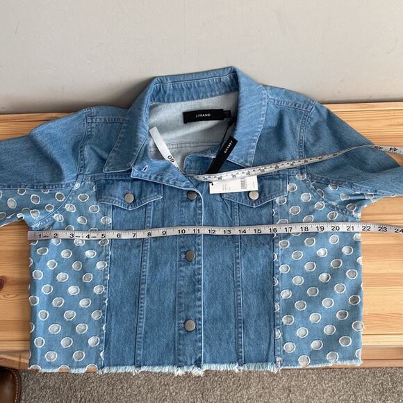 J. Brand Cyra Cropped Denim Jacket S - Picture 11 of 12